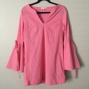 Socialite Pink Cold Shoulder Dress Mini Bell Sleeves Retro Twee Party Casual‎ XS
